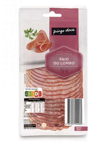 Paio Do Lombo Fatiado Pingo Doce 0.14Kg