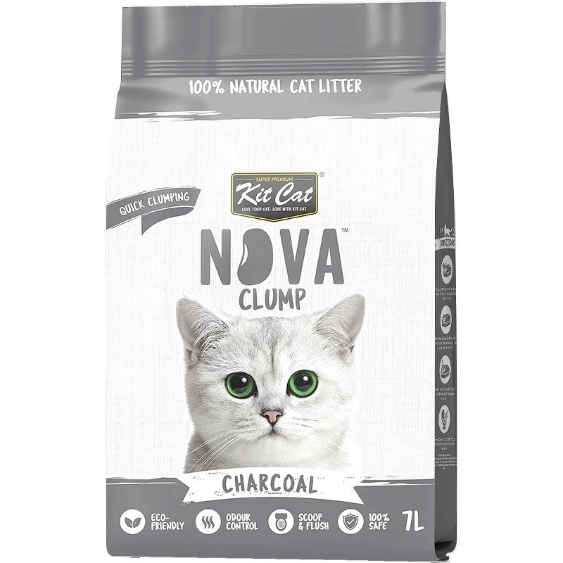 Areia Aglomerante Carvão Kit Cat 7 l