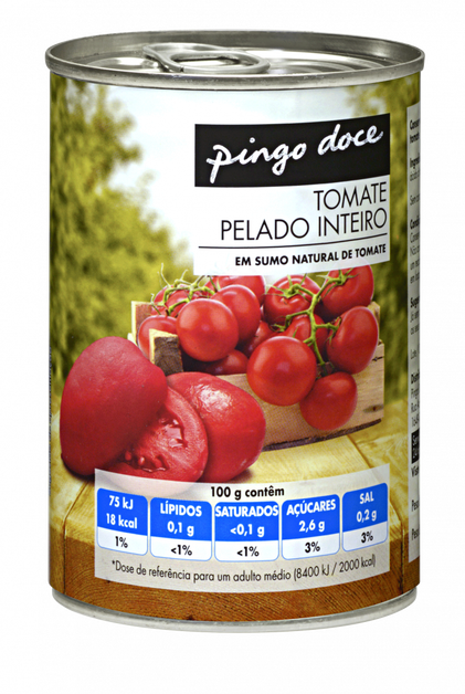 Tomate Pelado Inteiro Pingo Doce 0.39Kg