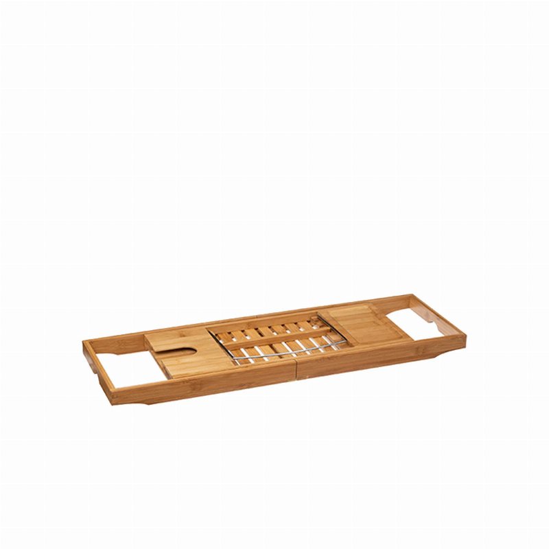 Prateleira Para Banheira Em Bambu