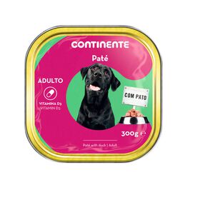 Comida Húmida Para Cão Adulto Patê Pato Terrina Continente 300 g
