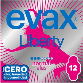 Pensos Higiénicos Liberty Normal Com Abas Evax 12 Un
