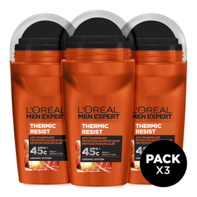 Desodorizante Roll On Thermic Resist L'oréal Paris Men Expert 3 X 50 ml