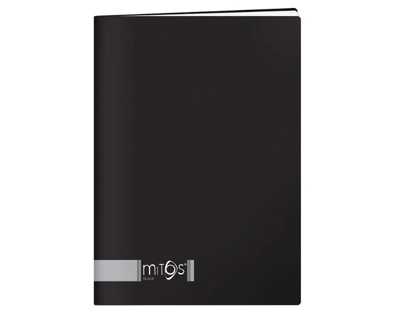 Caderno Agrafado A4 Quadriculado Mitos Preto 80 Folhas