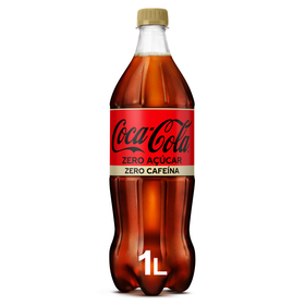 Refrigerante Com Gás Cola Zero Açúcar Zero Cafeína Coca-Cola 1 Lt