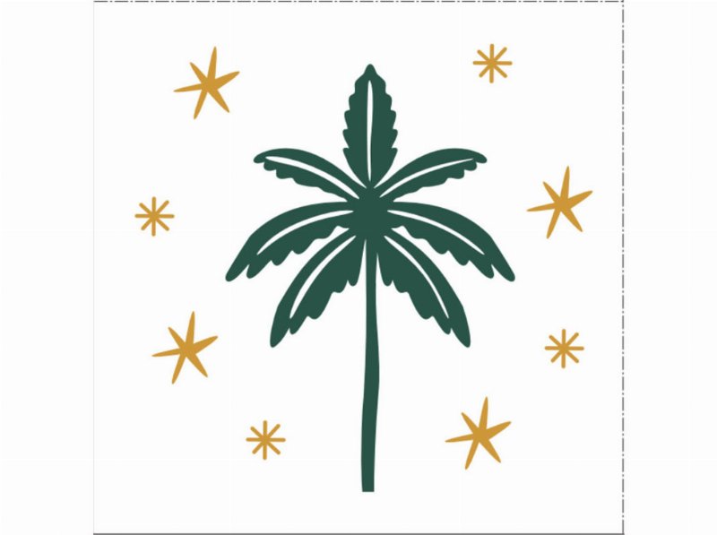 Guardanapos 3 Folhas Actuel Solar Palm 33X33Cm 20 Unidades