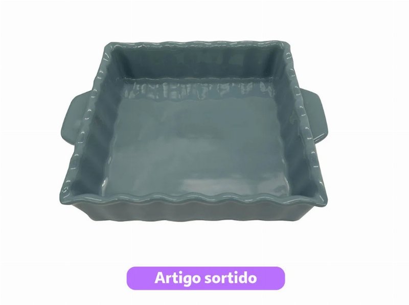 Forma Quadrada Actuel Cerâmica 23X23Cm Cores Sortidas