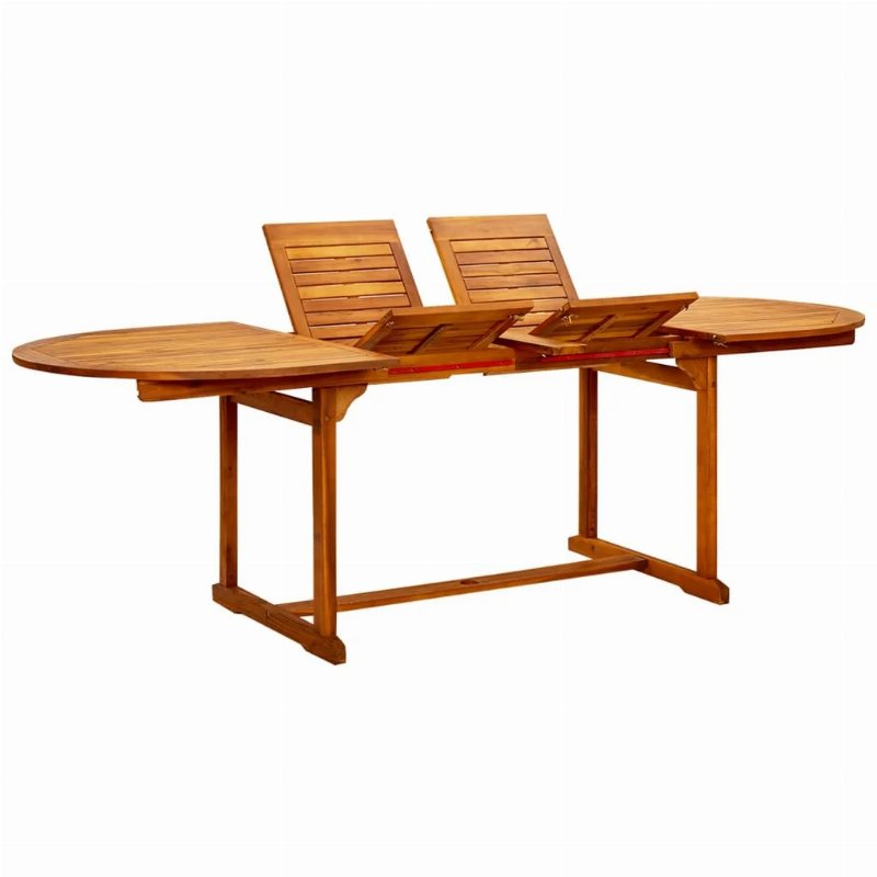 Hkh Mesa De Jantar P/ Jardim (160-240)X Acácia Maciça - Marrom
