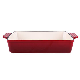 Assadeira Ferro Fundido 39 X 23Cm Vermelho Kasa