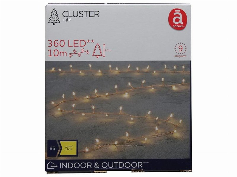 Luzes Natal Exterior Actuel Amarelas 360 Led