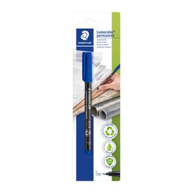 Marcador Permanente Fino De Tinta Azul Staedtler