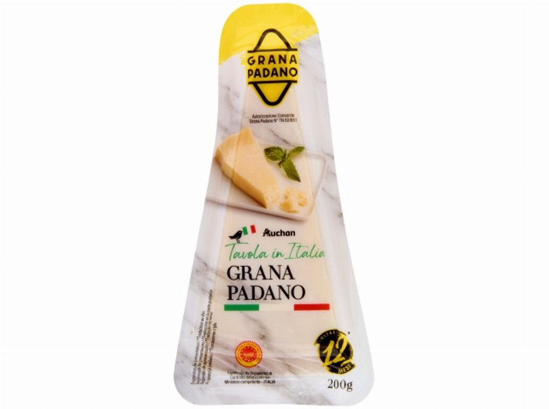 Queijo Grana Padano Dop Auchan À Mesa Em Itália 200 g