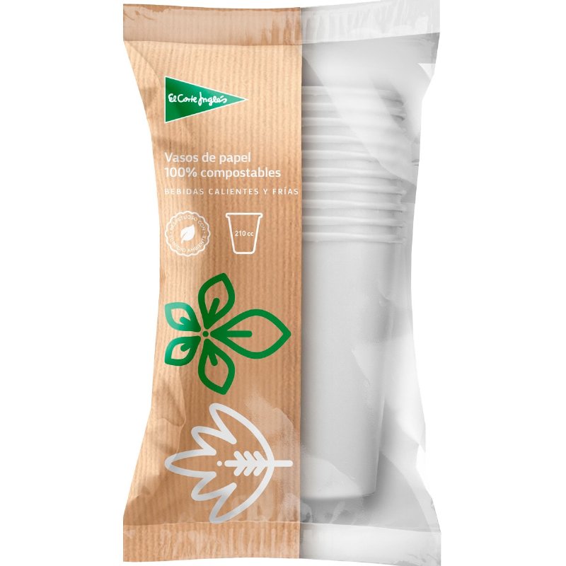 Copos De Papel 210 ml 10 unidades