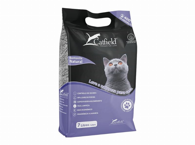 Areia Para Gato Catfield Bentonite Lavanda 7 l