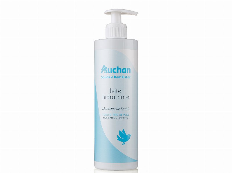 Leite Corpo Hidratante Auchan Saúde E Bem Estar Com Manteiga Karité 500 ml