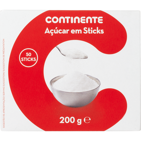 Açúcar Branco 50 Sticks Continente 200 gr