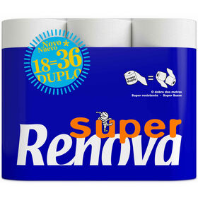 Papel Higiénico Super Duplo Renova 18 Rolos = 36 Rolos