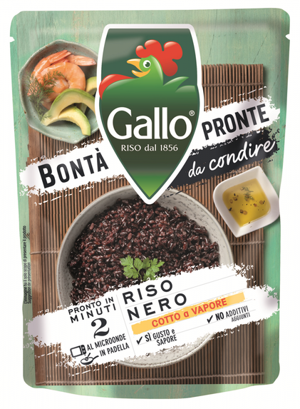 Arroz Negro Pronto A Comer Riso Gallo 0.25Kg