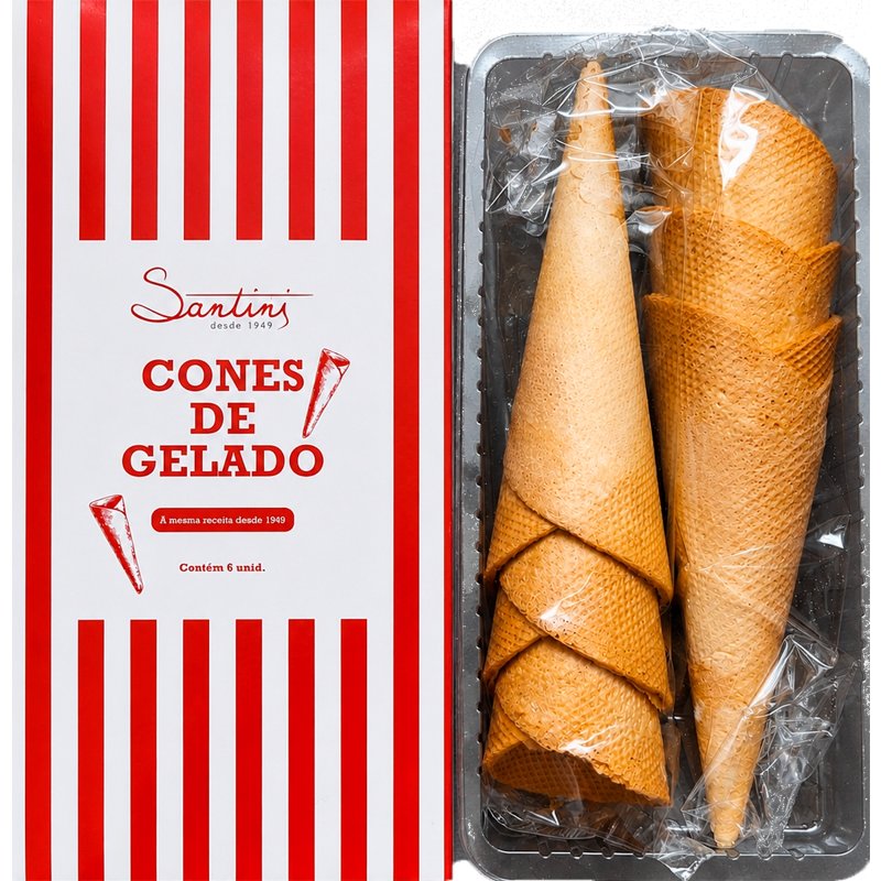 Cones De Baunilha Para Gelado Pack 6 Unidades