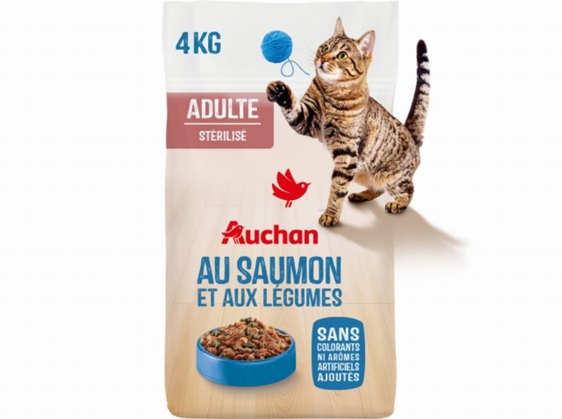 Ração Para Gato Esterilizado Auchan Salmão E Legumes 4 kg