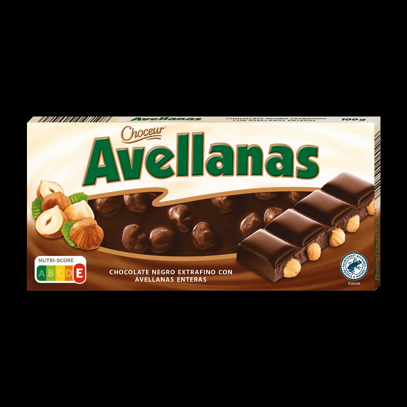 Chocolate Preto Com Avelãs Inteiras 100 g