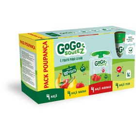 Pack Saquetas De Fruta Gogo Squeez 16 X 90 gr