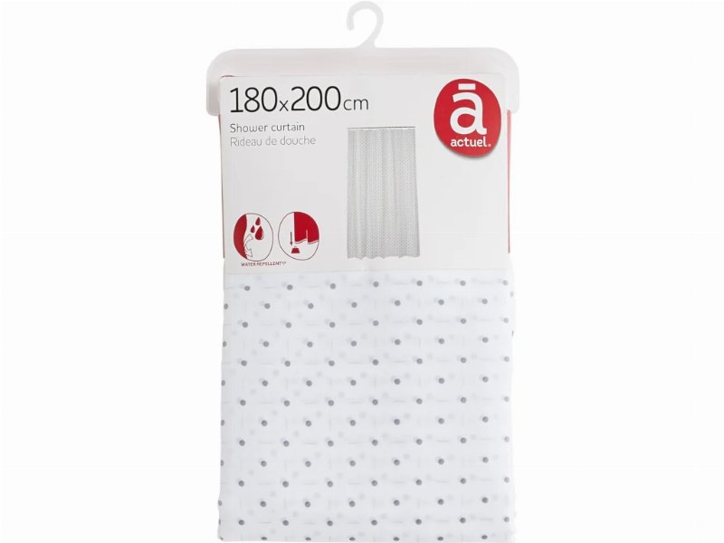 Cortina Duche Sem Argolas Wilson Actuel Poliester 180X200Cm
