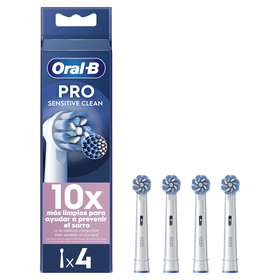Recarga Escova De Dentes Elétrica Sensitive Clean White Oral-B 4 Un