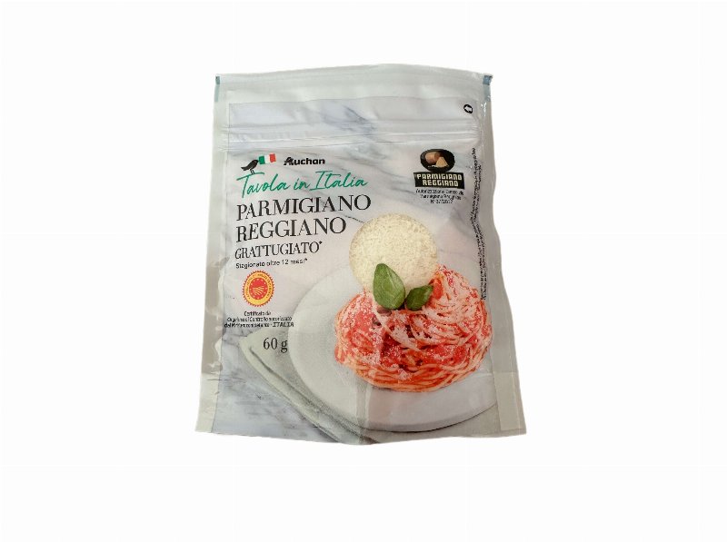 Queijo Parmigiano Dop Auchan À Mesa Em Itália Ralado 60 g