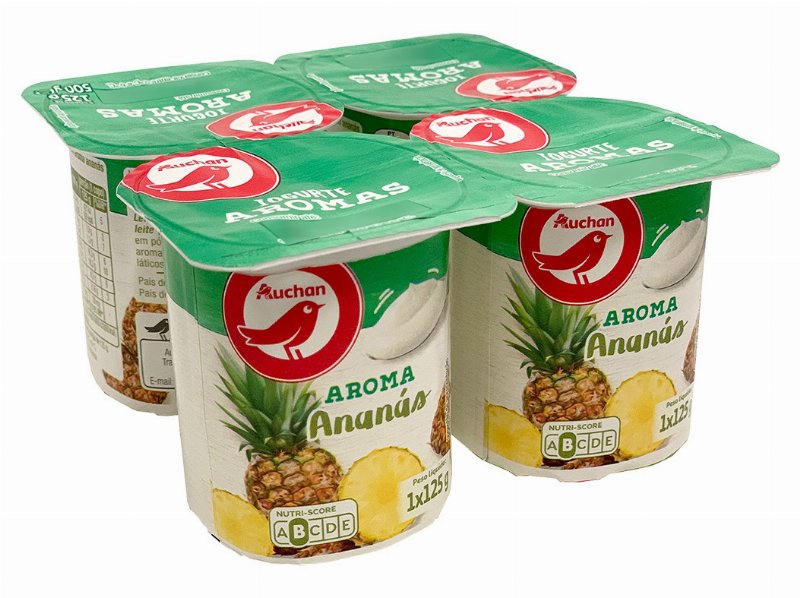 Iogurte Auchan Aroma Ananás 4X125 g