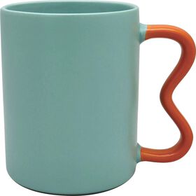 Caneca 380 ml Azul Com Asa Curva Kasa