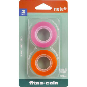 Conjunto 2 Fitas-Cola 18Mm Coloridas Note!
