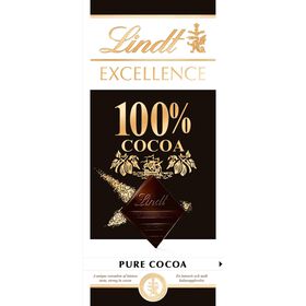Tablete De Chocolate Excellence 100% Cacau Lindt 50 gr