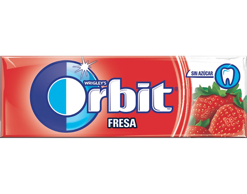 Pastilhas Orbit Elásticas Morango 14 g