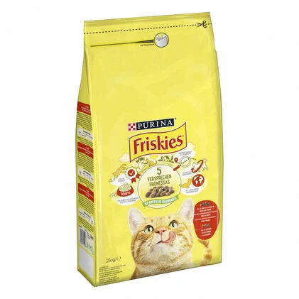 Comida Seca Para Gato Com Vaca E Frango Purina Friskies 2Kg