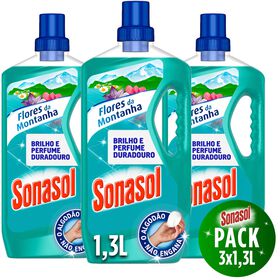 Lava Tudo Flores Da Montanha Sonasol 3 X 1,3 Lt