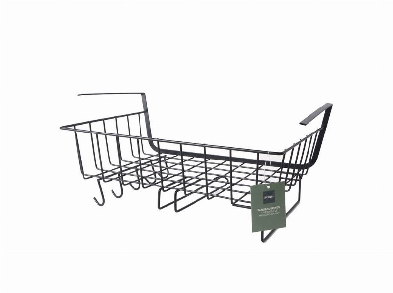 Cesto Suspenso Em Metal Actuel Preto 40X29.5X26Cm