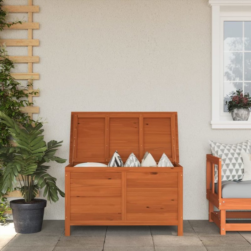 Hkh Caixa De Arrumação Para Jardim 99X49,5X58,5 Cm Abeto Maciço - Marrom
