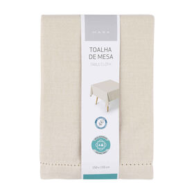 Toalha Mesa Bege Chambray Kasa