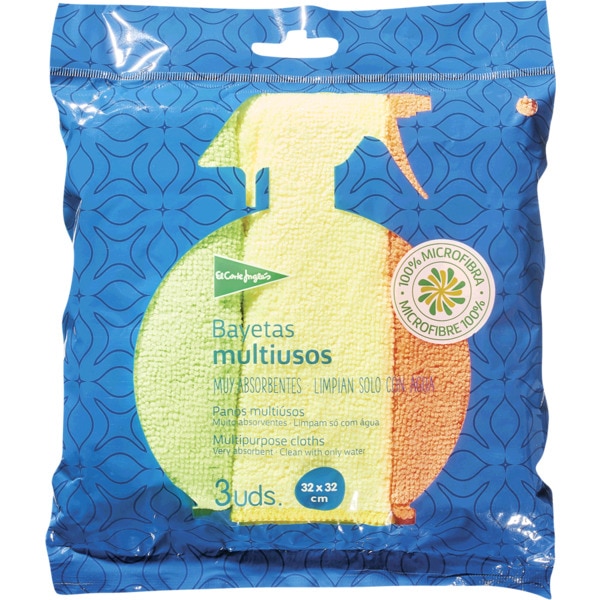 Panos Multiusos Microfibras 32X32 Cm 3 unidades