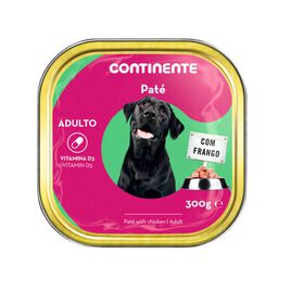 Comida Húmida Para Cão Adulto Patê Frango Terrina Continente 300 g