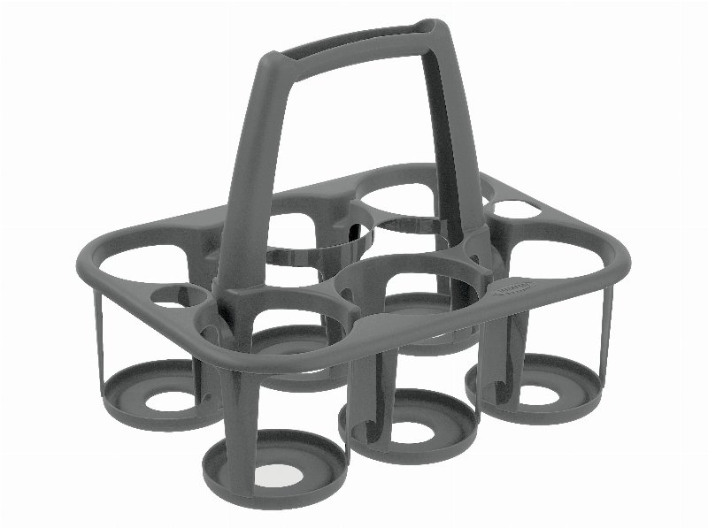 Garrafeira Actuel Plástico Cinzento 6 Unidades