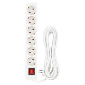 Bloco 6 Tomadas Com Interruptor 5M Branco Boost 1 Un