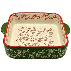 Assadeira Quadrada 18X16Cm Verde Kasa