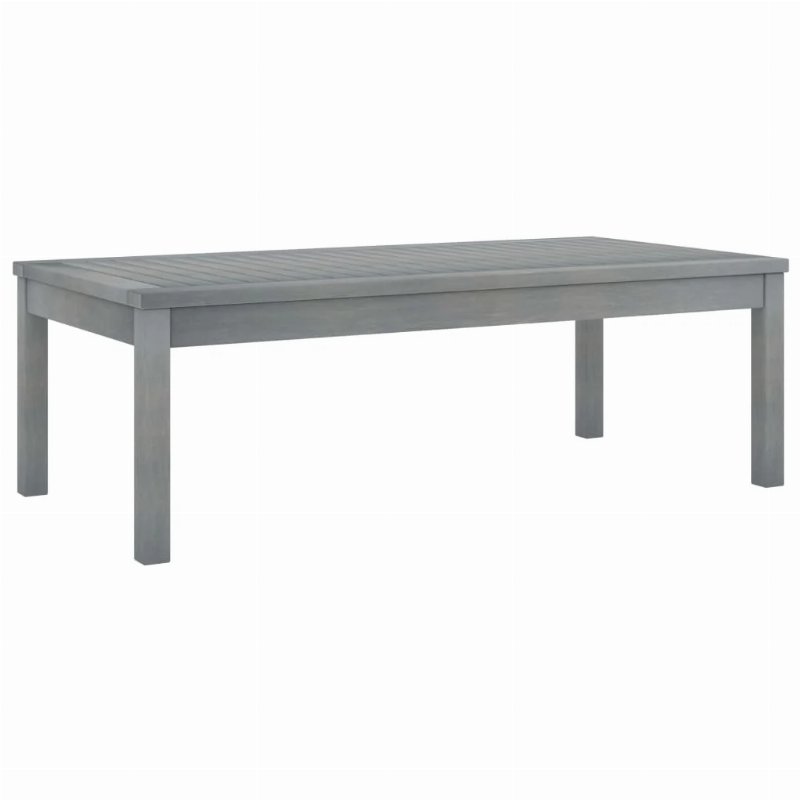 Hkh Mesa De Centro 100X50X33 Cm Madeira De Acácia Maciça - Cinzento