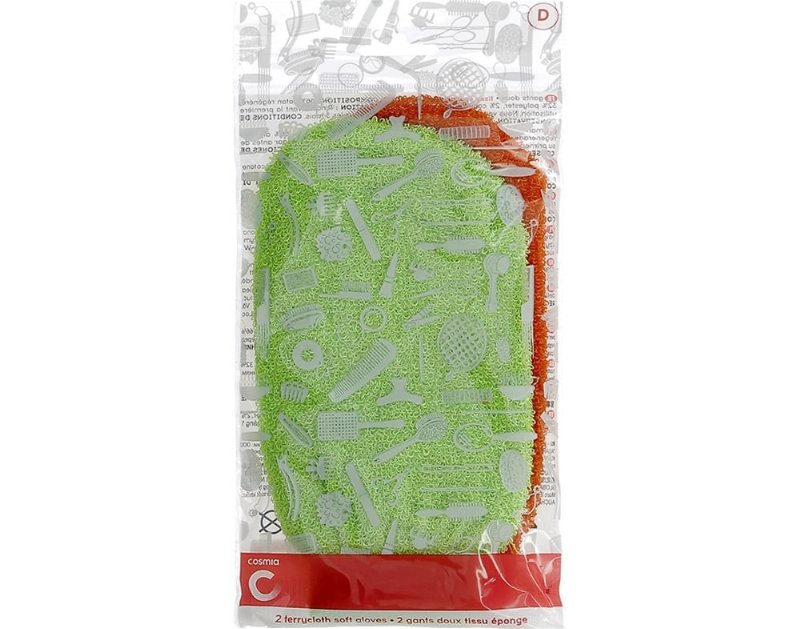 Luva Cosmia Esponja Peles Delicadas 2Un
