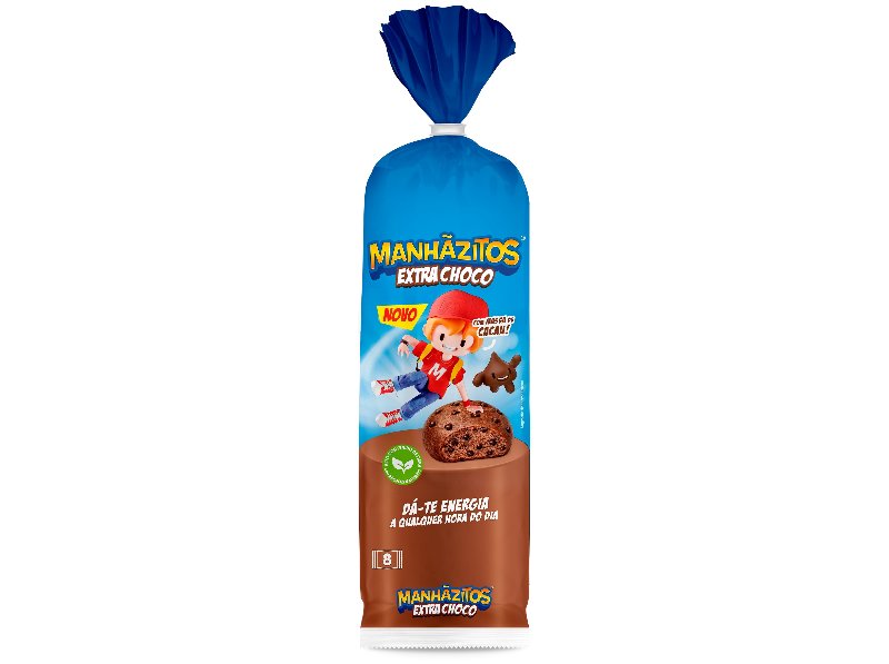 Bolo Recheado Manhãzitos Extra Chocolate 8Un