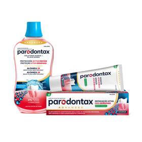 Conjunto Pasta De Dentes E Elixir Reparação Ativa Das Gengivas Parodontax 75 ml + Emb. 500 ml