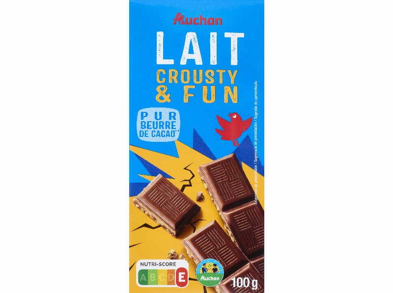 Chocolate De Leite Auchan Cereais Crocantes 100 g
