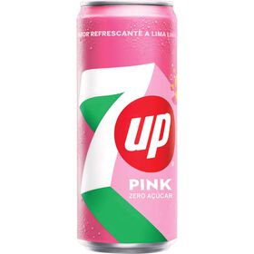 Refrigerante Em Lata Com Gás Lima, Limão E Framboesa Zero Pink 7Up 33 cl